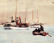 Schooner at Anchor, Key West - 温斯洛·荷默